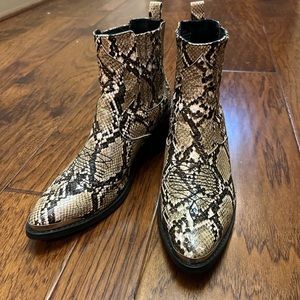 SOLD OUT Horoscopez Relentless Rebel Snakeskin Boots by Dolls Kill in size 7!